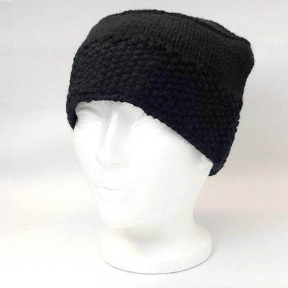 Wool Knit Beanie - Hand Made, Olive & Black, No Cuff [3.50/pc], [$36.00/dz]