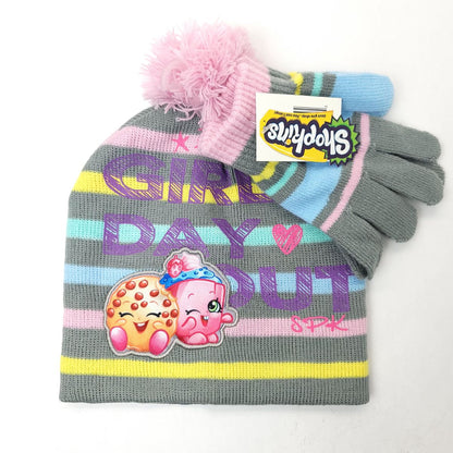 Youth - Girls Day Out, Shopkins, 2pcs set, Winter Pom Beanie & Gloves set