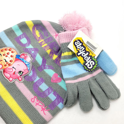 Youth - Girls Day Out, Shopkins, 2pcs set, Winter Pom Beanie & Gloves set