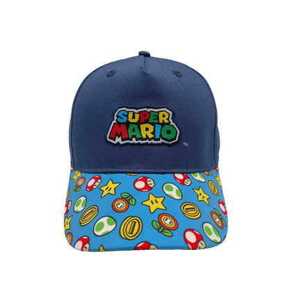 Youth - Super Mario Bros. Logo Icons Kids Snapback Hat YGSMB