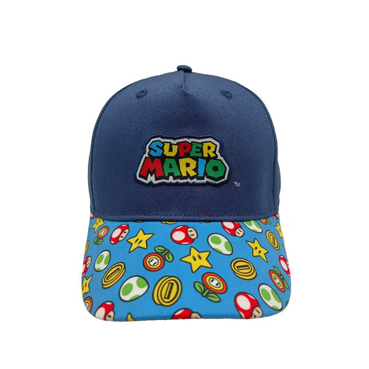 Youth - Super Mario Bros. Logo Icons Kids Snapback Hat YGSMB