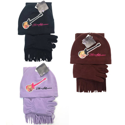 Youth - Hannah Montana 3 pieces set, Winter Beanie, Gloves and scarf