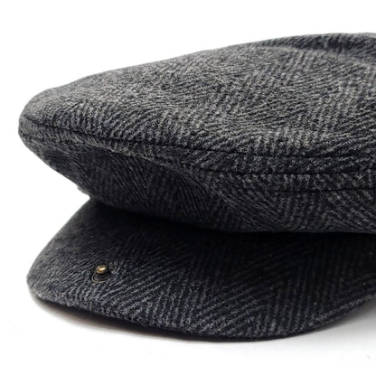 Ivy w/Earflap Cap - IVE2341, 100% Wool, Herringbone, 3 Sizes