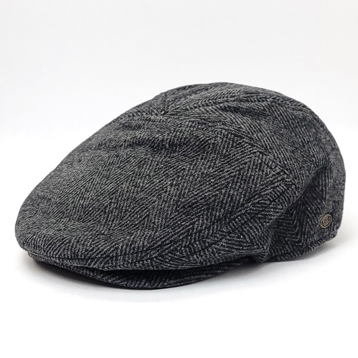 Ivy w/Earflap Cap - IVE2341, 100% Wool, Herringbone, 3 Sizes