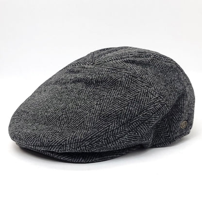 Ivy w/Earflap Cap - IVE2341, 100% Wool, Herringbone, 3 Sizes