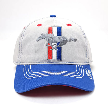 Auto Cap - Ford Mustang, SCOCAP8, Grey & Royal, Adjustable