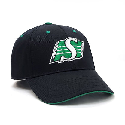 Saskatchewan Roughriders Cap - MM Money Maker, Black, Velcro Adjustable