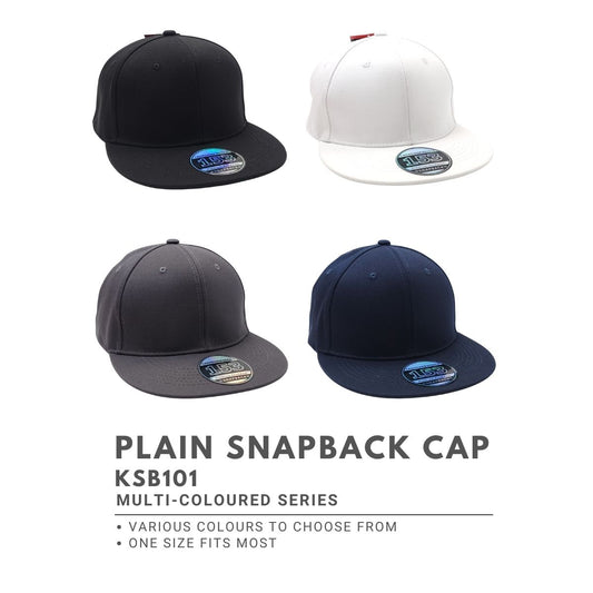 Plain Snapback cap (KSB101) - Multi-Coloured, Adjustable