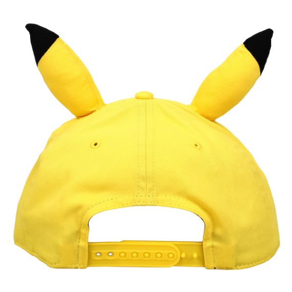 Pokemon Pikachu Big Face Smiling Snapback Hat with Ears, PGPOK