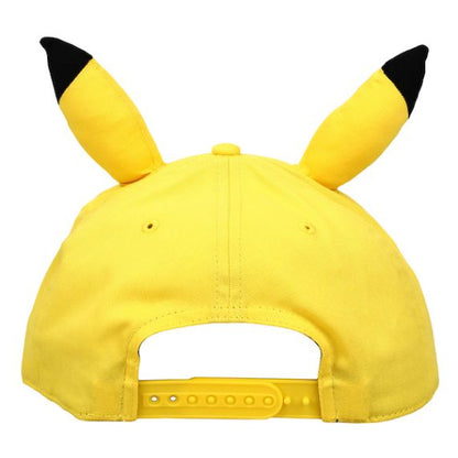 Pokemon Pikachu Big Face Smiling Snapback Hat with Ears, PGPOK