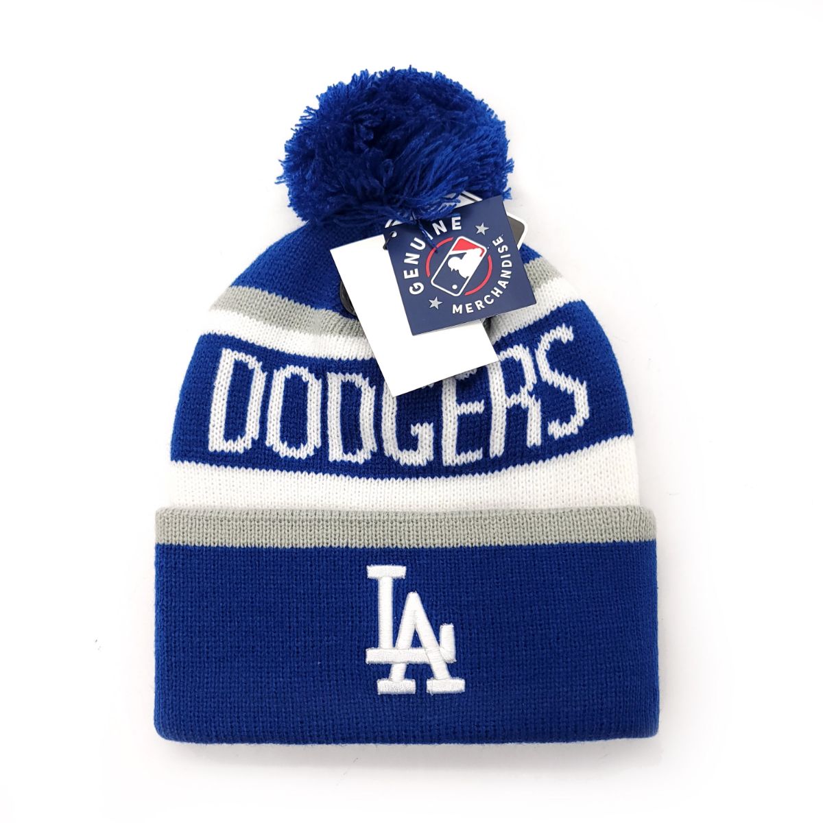 Los Angeles Dodgers Pom Knit Toque - Whitaker , Royal with Dodgers Wordmark