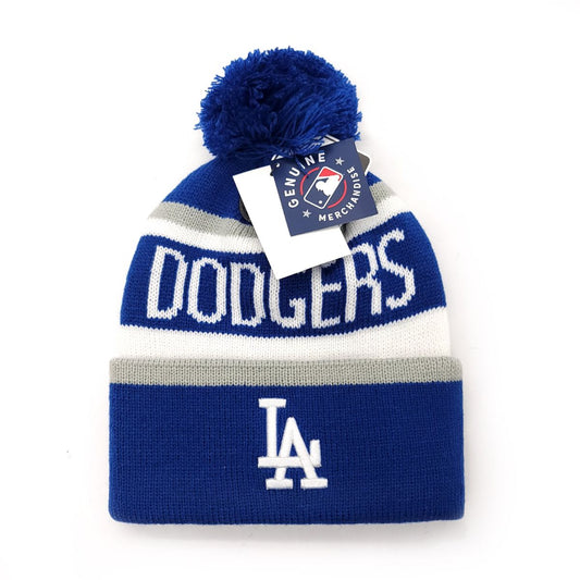 Los Angeles Dodgers Pom Knit Toque - Whitaker , Royal with Dodgers Wordmark